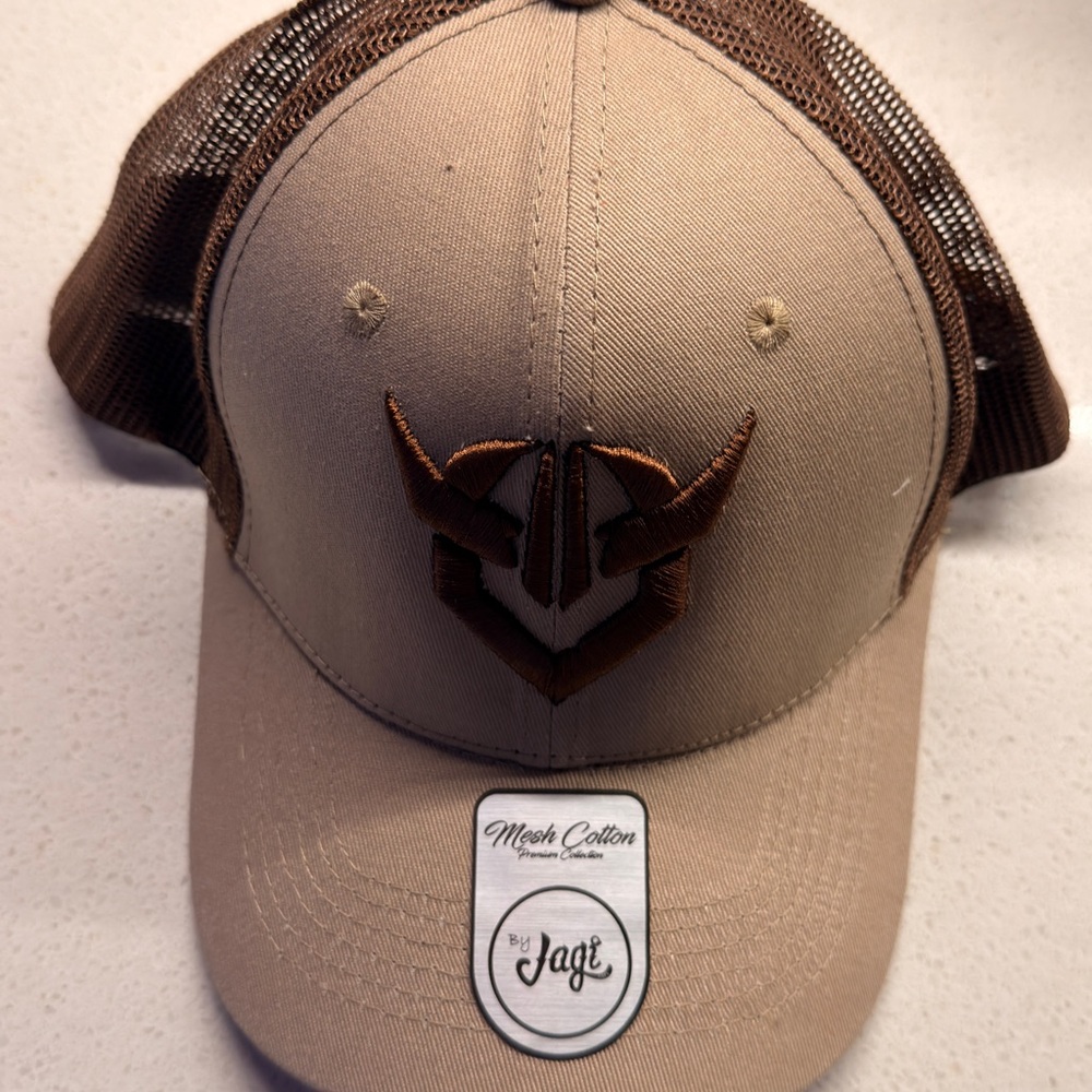 Tan and Brown Mesh Cap